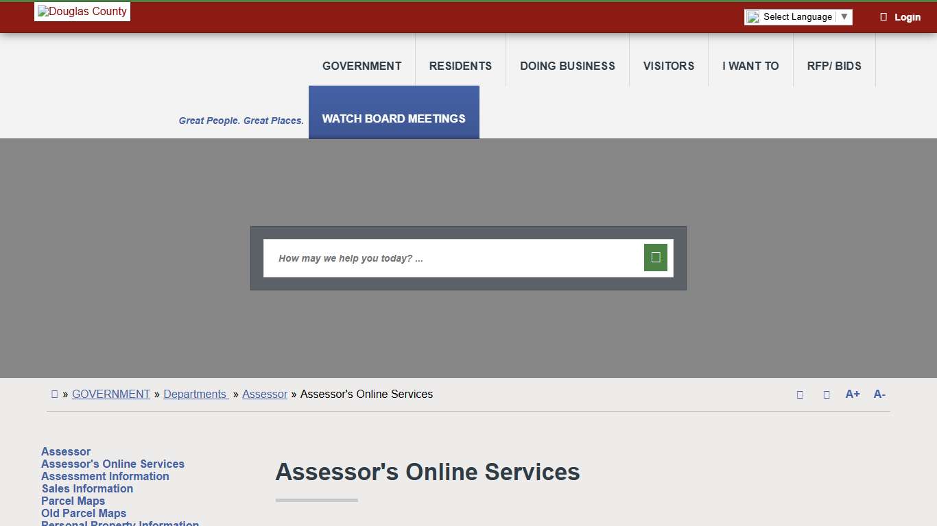 Assessor's Online Services - Douglas County, Nevada